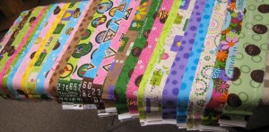 pairs of fabric strips