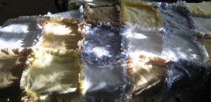 rag quilt before